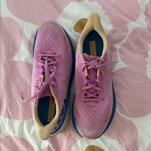 Hoka Women's Pink and Blue Athletic Shoes